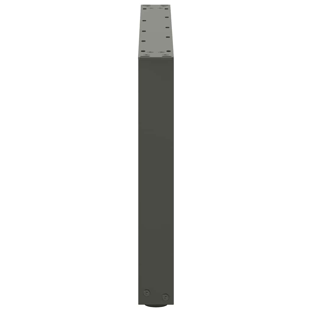 sofabordsben U-formet 2 stk. antracit 70 x (42-43) cm stål