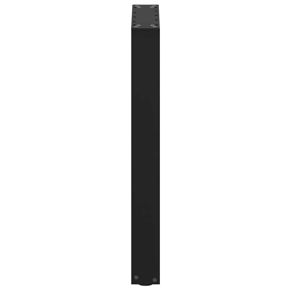 spisebordsben U-formet 2 stk. sort 50x(72-73) cm stål