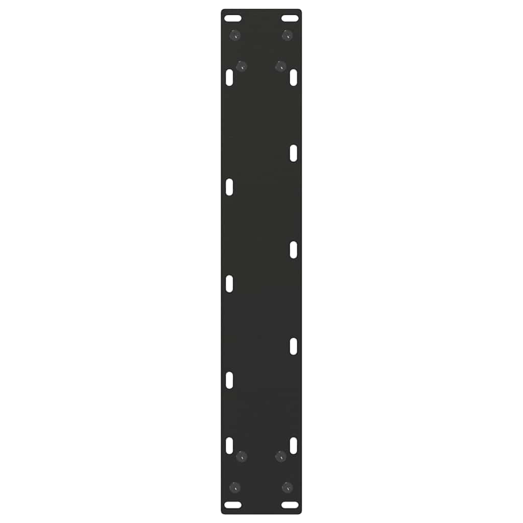 spisebordsben U-formet 2 stk. sort 50x(72-73) cm stål