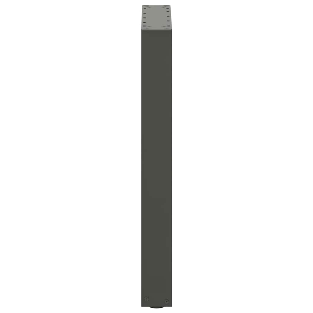 spisebordsben U-formet 2 stk. antracit 50x(72-73) cm stål