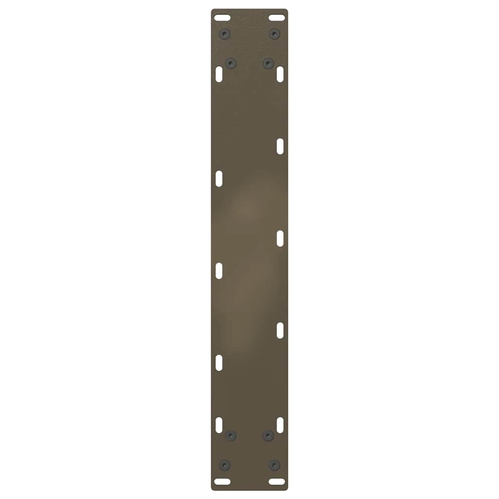 spisebordsben U-formet 2 stk. naturstål 50x(72-73) cm stål