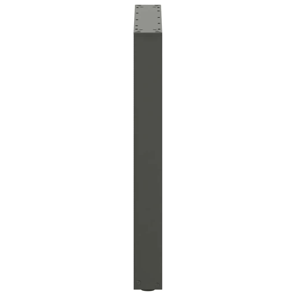 spisebordsben U-formet 2 stk. antracit 60 x (72-73) cm stål