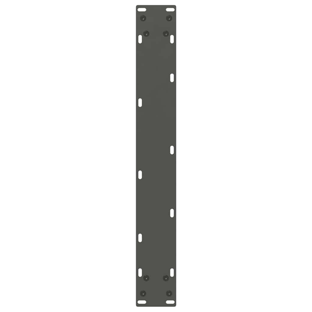 spisebordsben U-formet 2 stk. antracit 60 x (72-73) cm stål