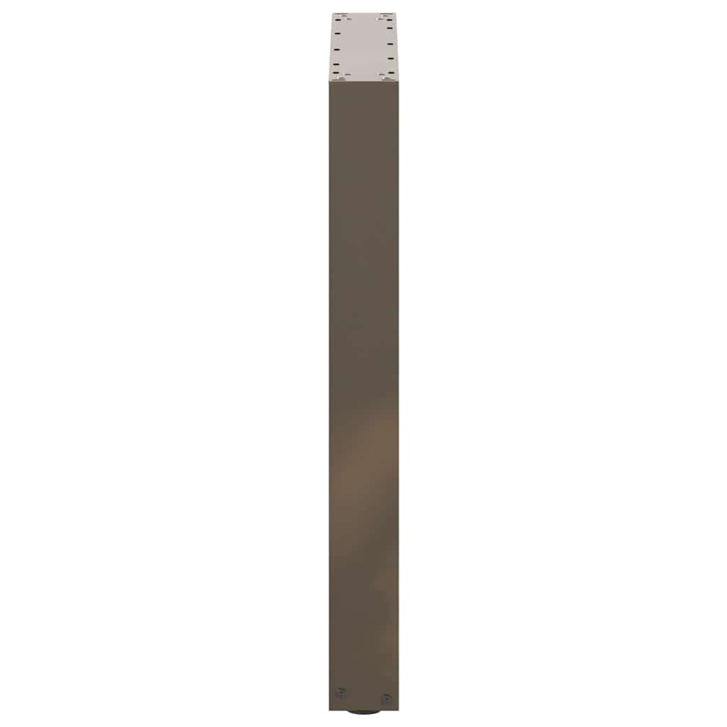 spisebordsben U-formet 2 stk. naturstål 60 x (72-73) cm stål