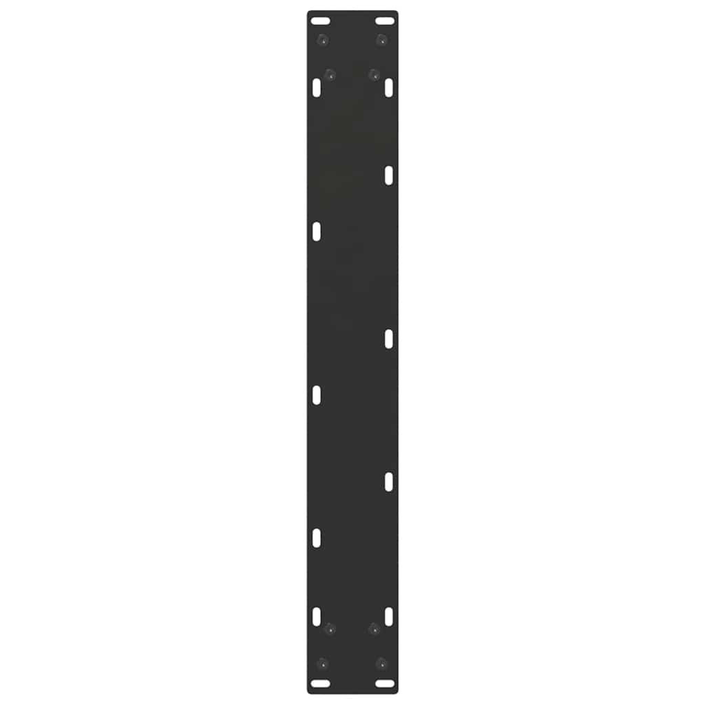 spisebordsben U-formet 2 stk. sort 70 x (72-73) cm stål