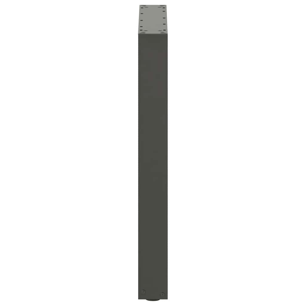 spisebordsben U-formet 2 stk. antracit 70 x (72-73) cm stål