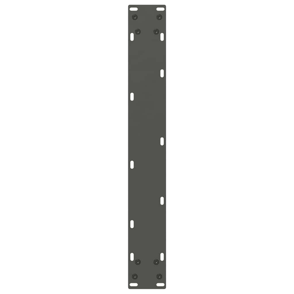 spisebordsben U-formet 2 stk. antracit 70 x (72-73) cm stål