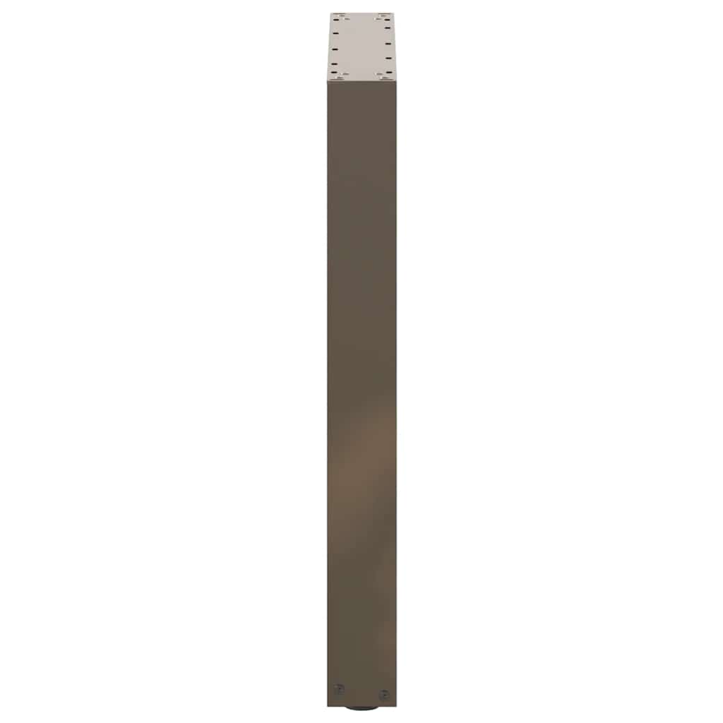 spisebordsben U-formet 2 stk. naturstål 70x(72-73) cm stål