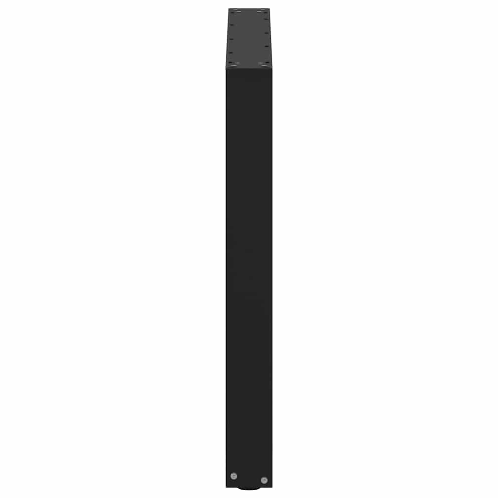 spisebordsben U-formet 2 stk. sort 80 x (72-73) cm stål