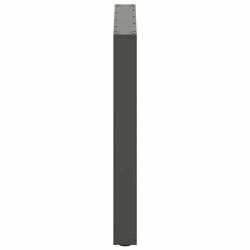 spisebordsben U-formet 2 stk. antracit 80x(72-73) cm stål