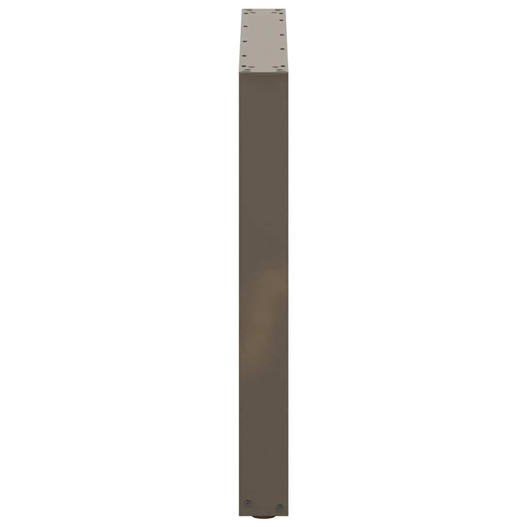 spisebordsben U-formet 2 stk. naturstål 80x(72-73) cm stål