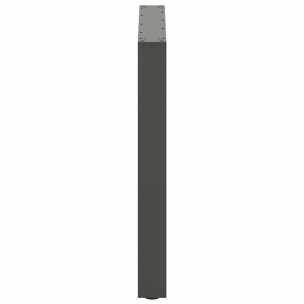 spisebordsben U-formet 2 stk. antracit 90x(72-73) cm stål