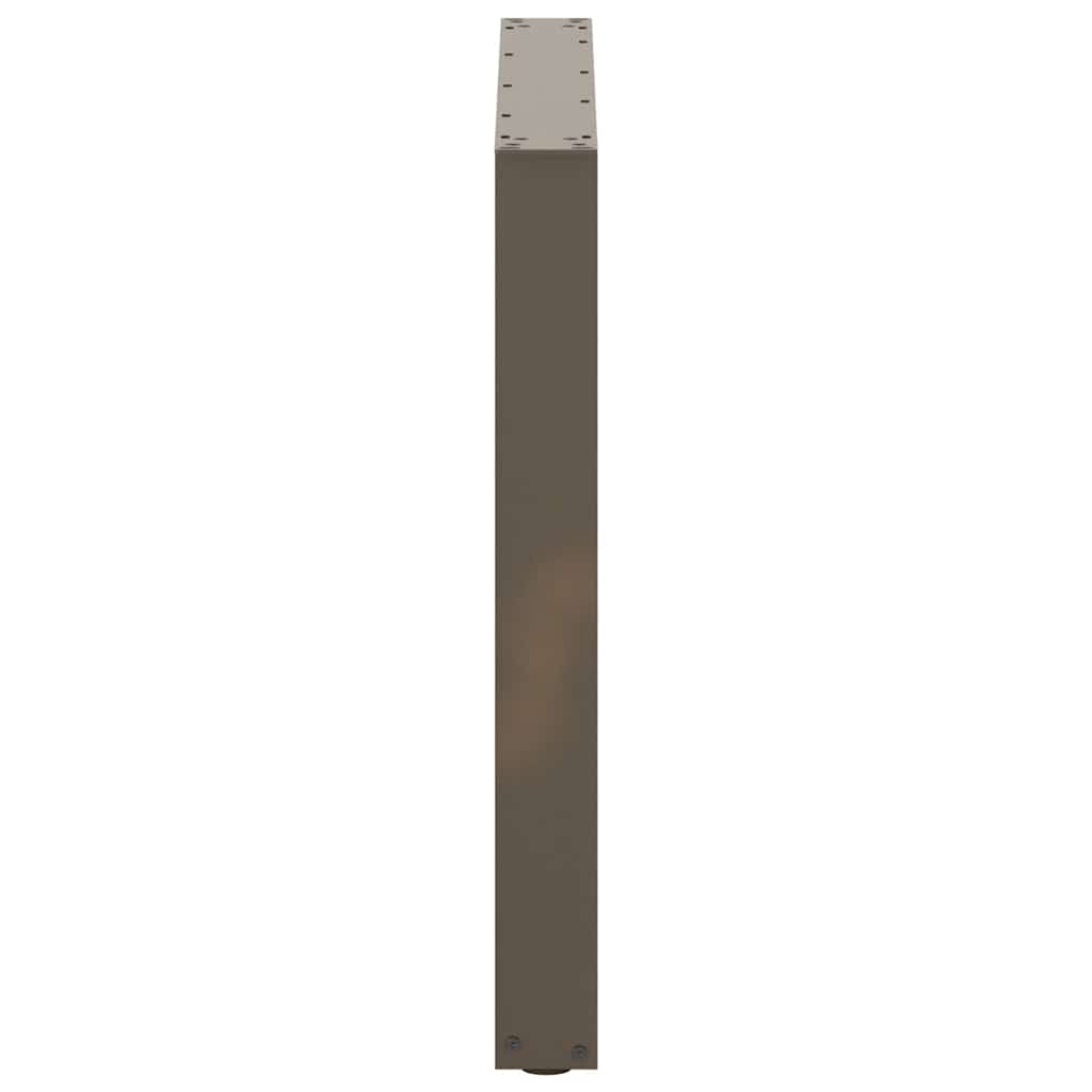 spisebordsben U-formet 2 stk. naturstål 90 x (72-73) cm stål