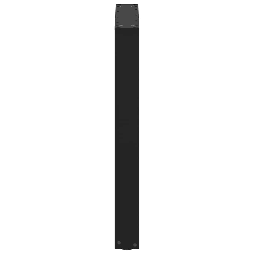 spisebordsben U-formet 3 stk. sort 70 x (72-73) cm stål