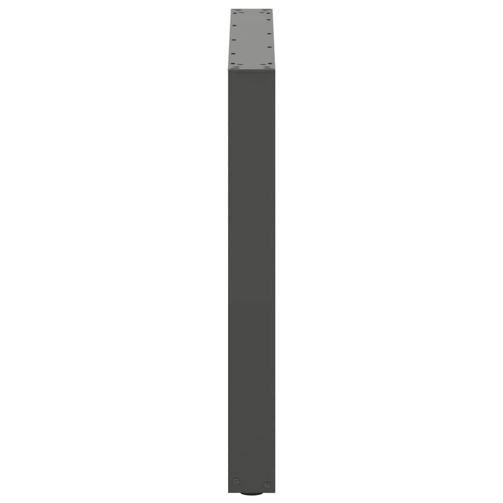 spisebordsben U-formet 3 stk. antracit 80x(72-73) cm stål
