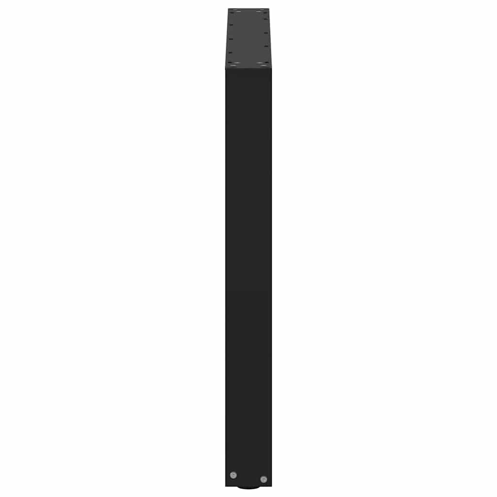 spisebordsben U-formet 3 stk. sort 90 x (72-73) cm stål