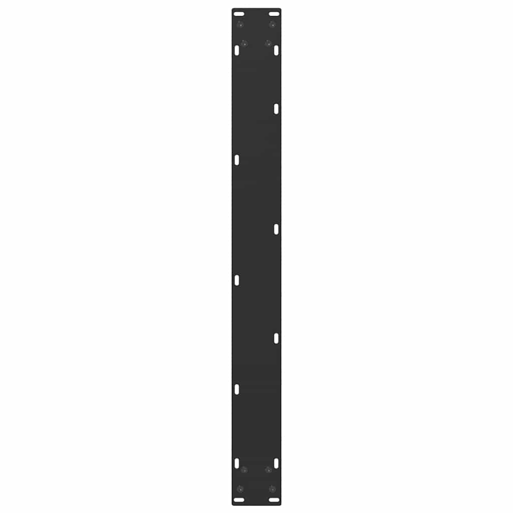 spisebordsben U-formet 3 stk. sort 90 x (72-73) cm stål