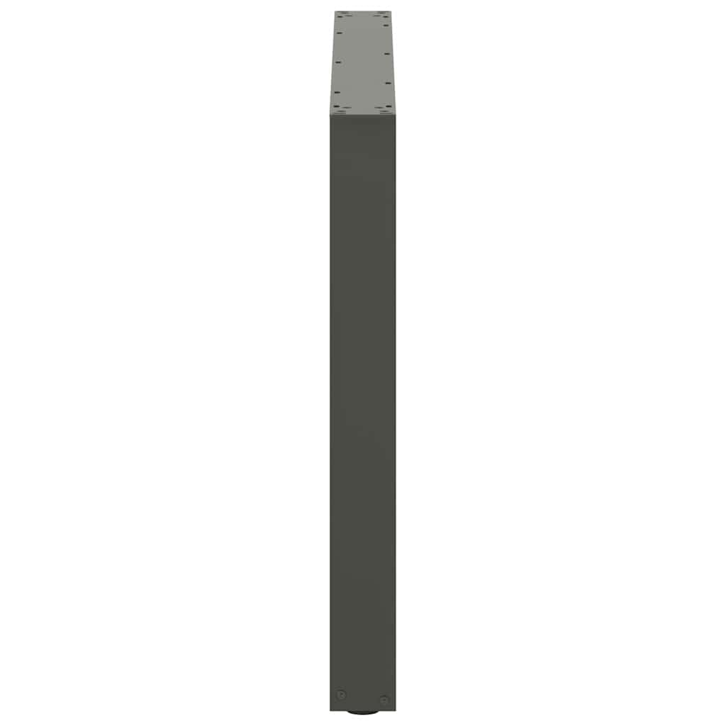 spisebordsben U-formet 3 Stk. antracit 100x(72-73) cm stål