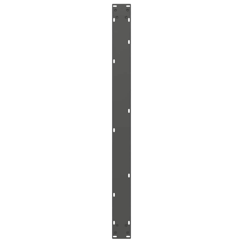spisebordsben U-formet 3 Stk. antracit 100x(72-73) cm stål