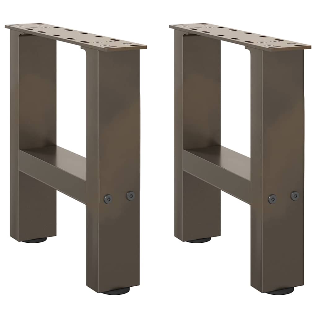 sofabordsben naturstål 2 stk. 30x(30-31) cm stål