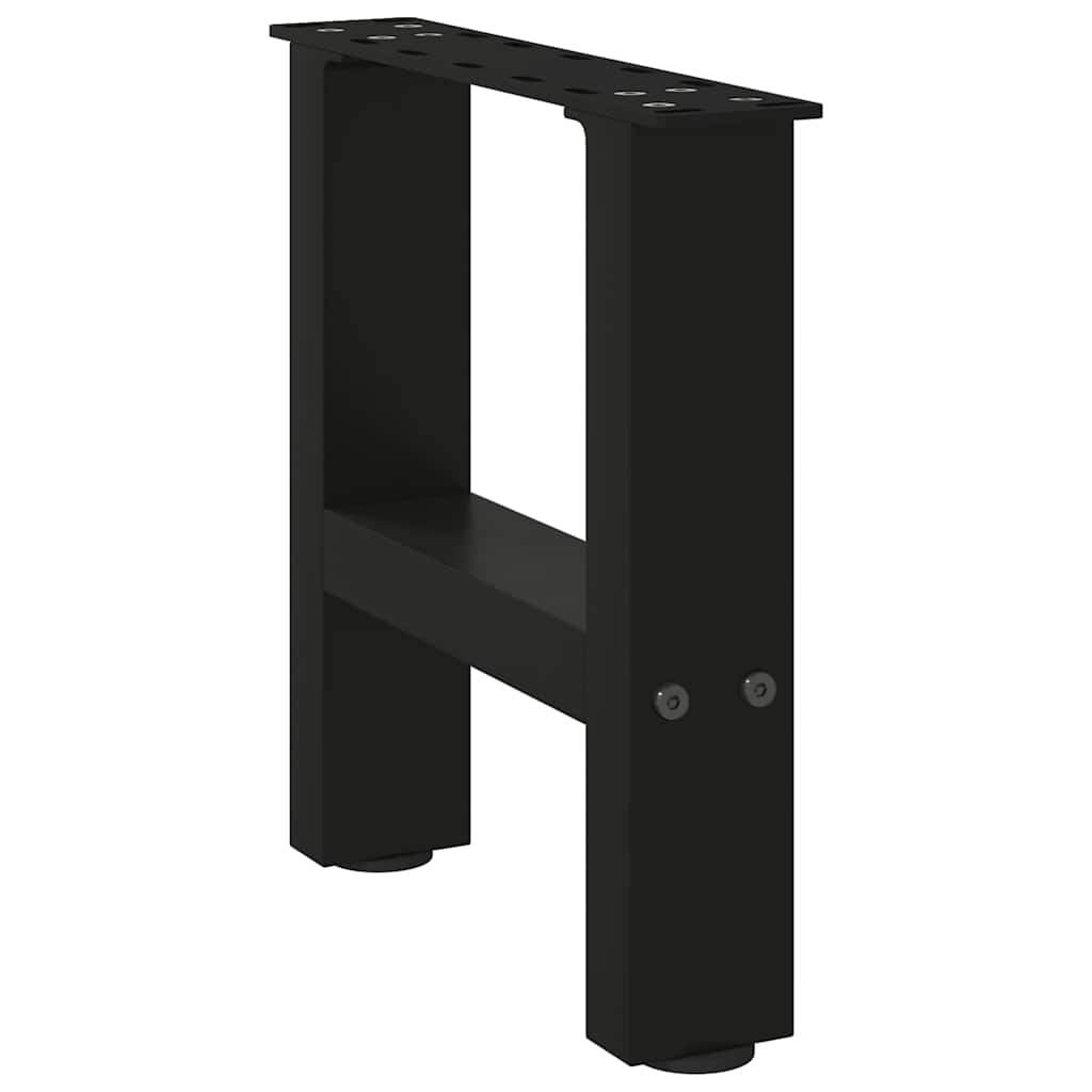 sofabordsben sort 2 stk. 40x(30-31) cm stål