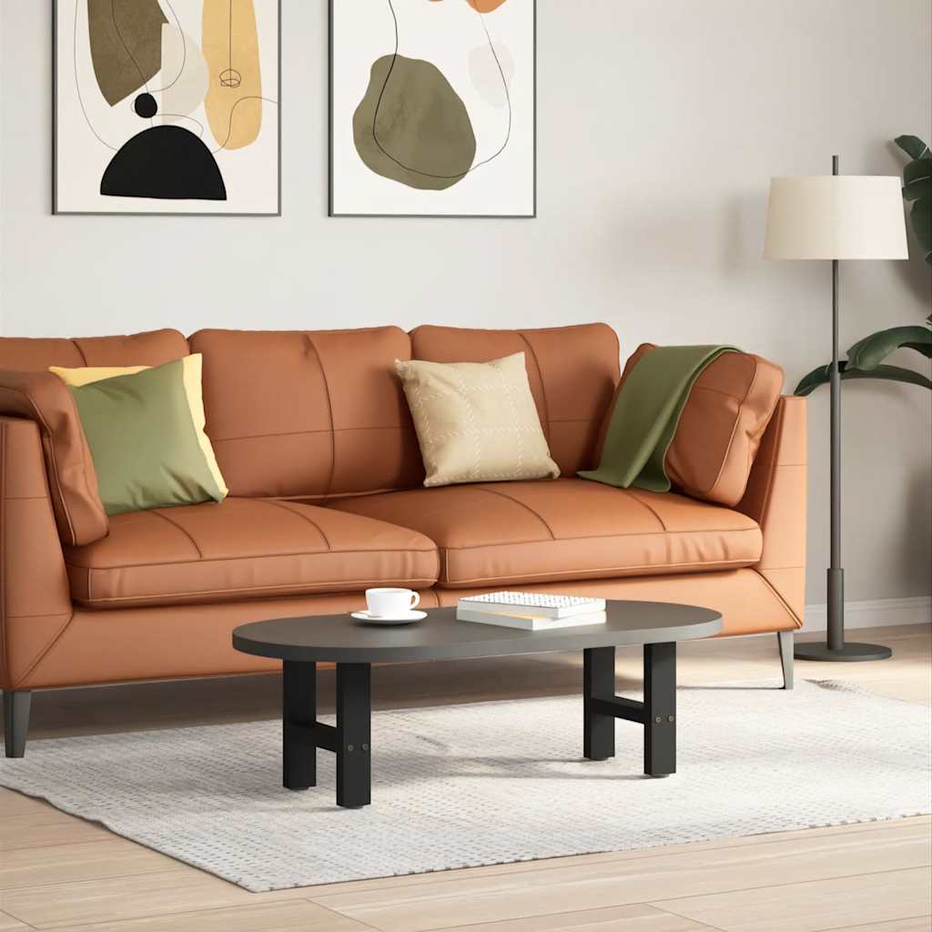 sofabordsben sort 2 stk. 40x(30-31) cm stål