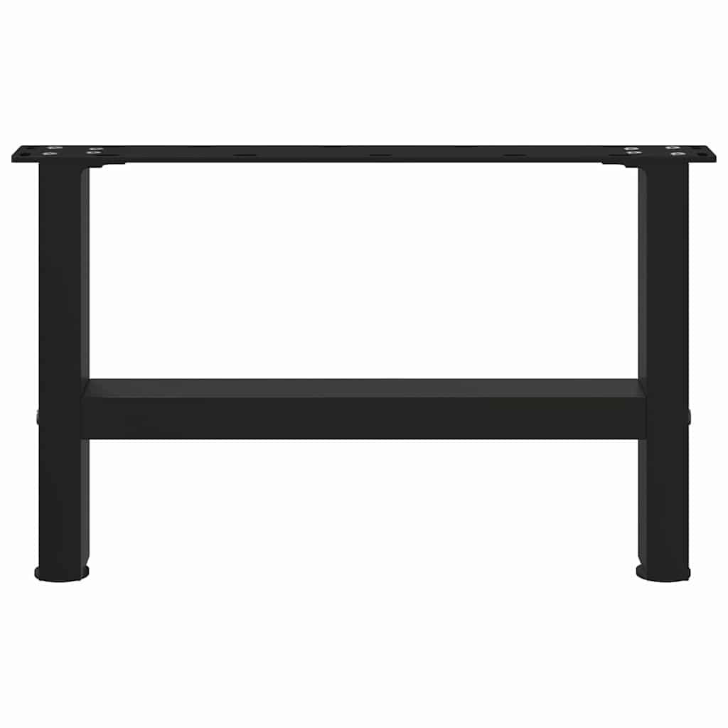 sofabordsben sort 2 stk. 50x(30-31) cm stål