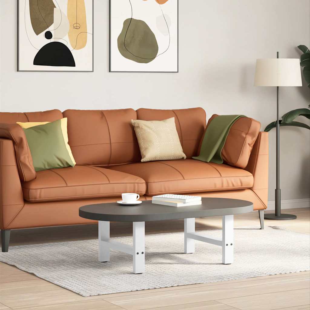 sofabordsben hvide 2 stk. 50x(30-31) cm stål