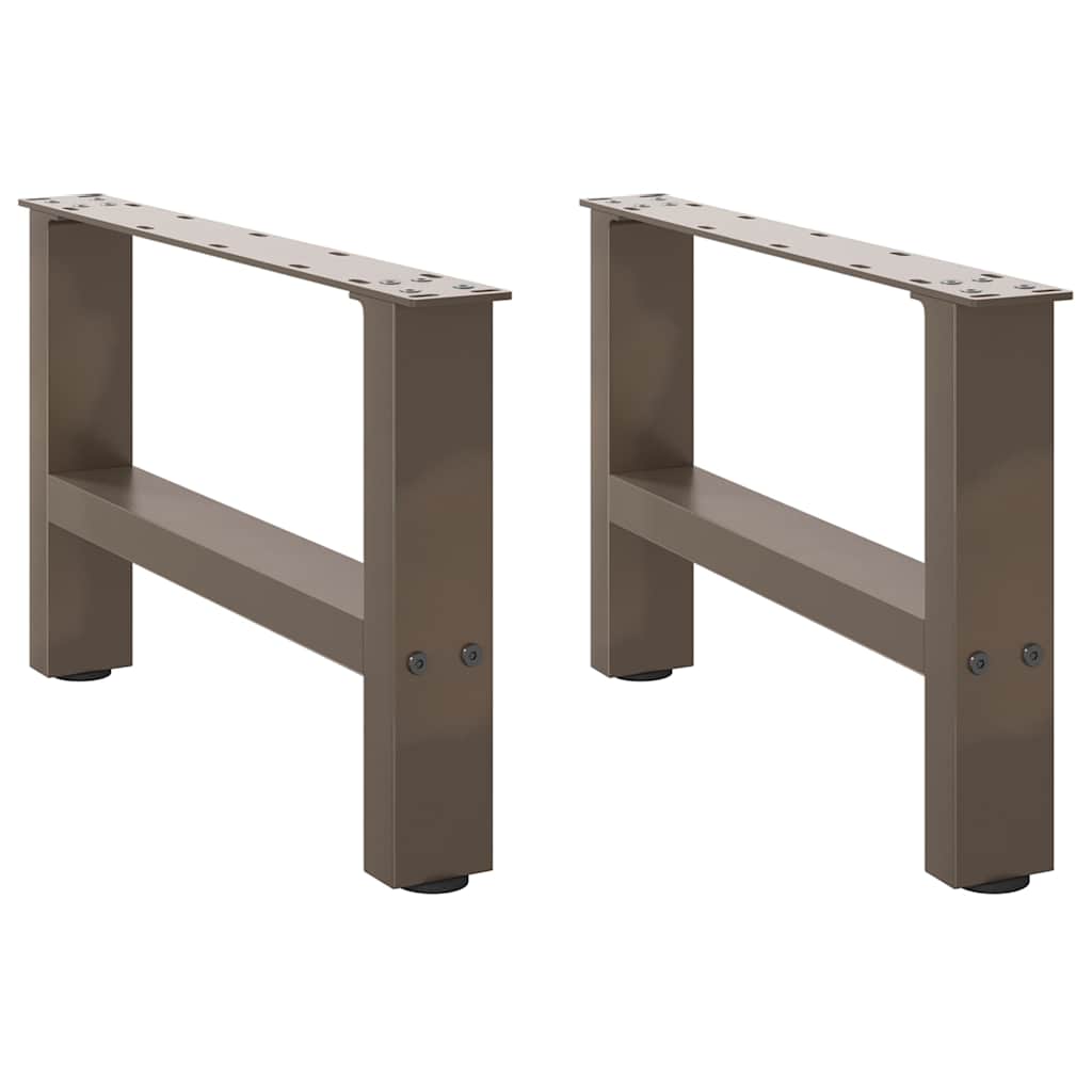 sofabordsben naturstål 2 stk. 50x(30-31) cm stål