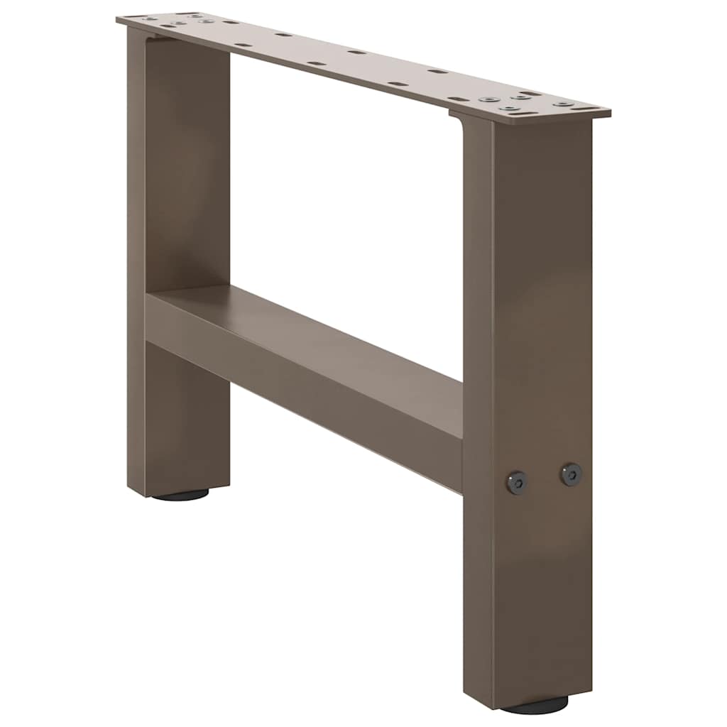 sofabordsben naturstål 2 stk. 50x(30-31) cm stål