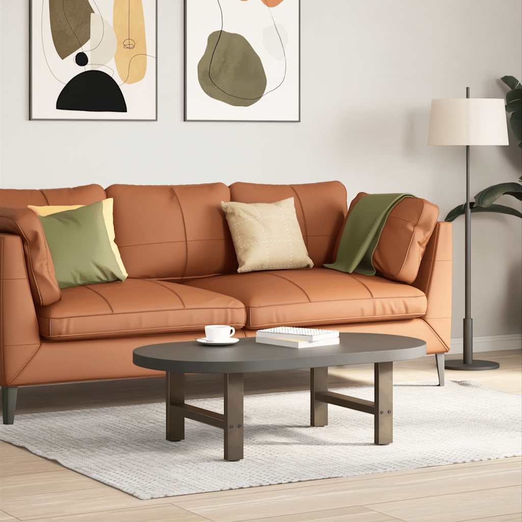 sofabordsben naturstål 2 stk. 50x(30-31) cm stål