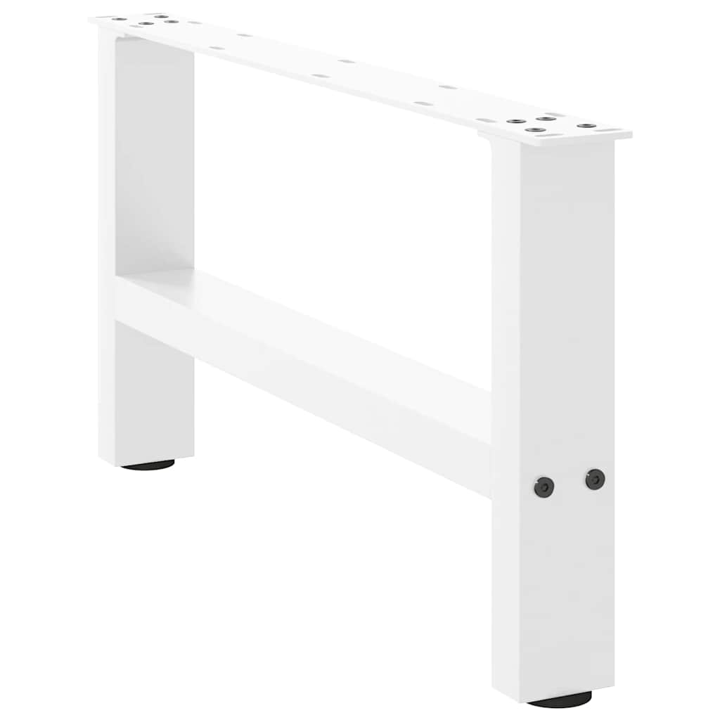 sofabordsben hvide 2 stk. 60x(30-31) cm stål