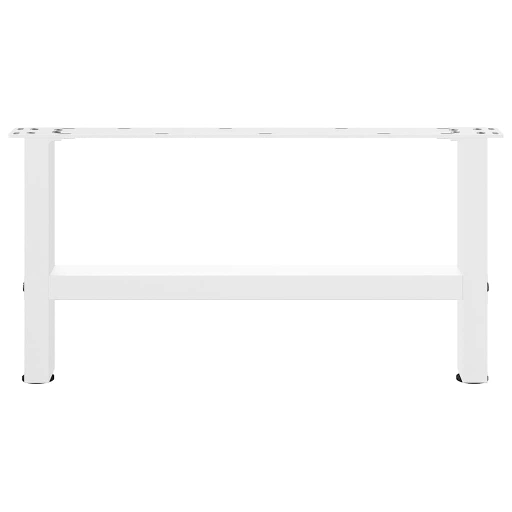 sofabordsben hvide 2 stk. 60x(30-31) cm stål