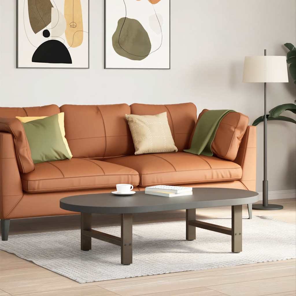 sofabordsben naturstål 2 stk. 60x(30-31) cm stål
