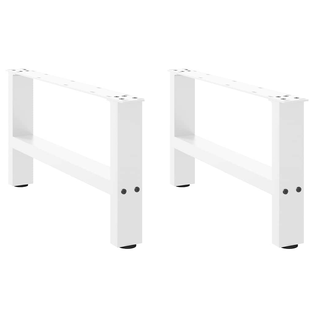 sofabordsben hvide 2 stk. 70x(30-31) cm stål