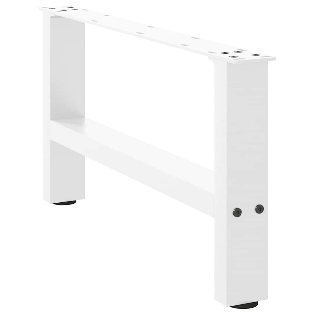 sofabordsben hvide 2 stk. 70x(30-31) cm stål