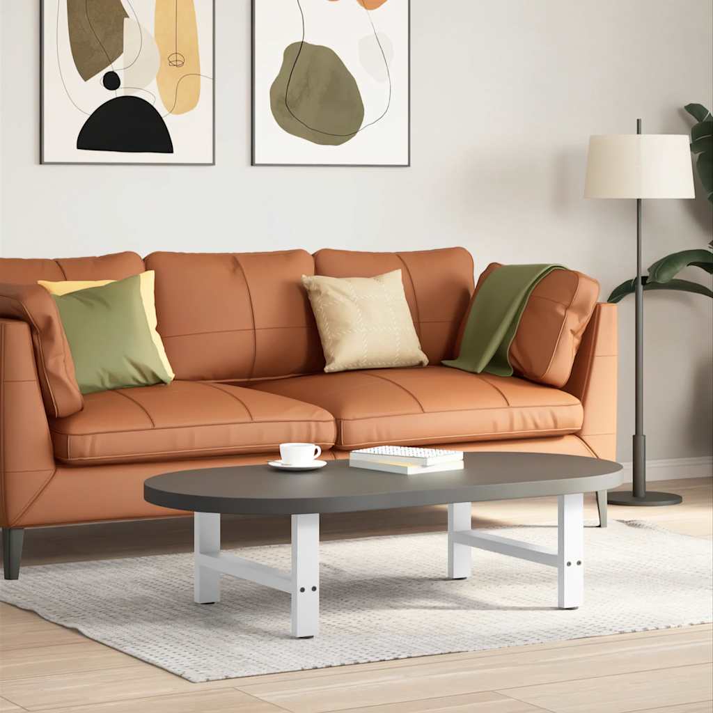 sofabordsben hvide 2 stk. 70x(30-31) cm stål
