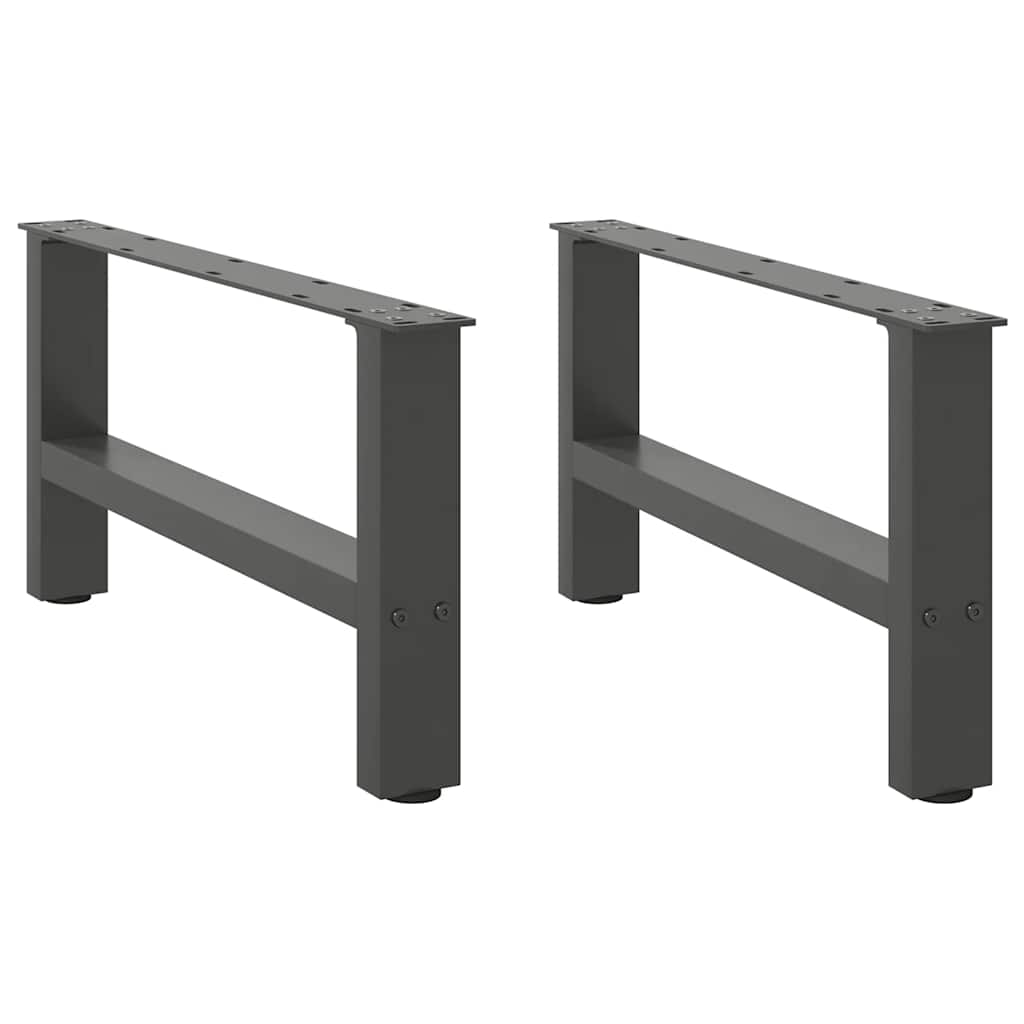 sofabordsben antracit 2 stk. 70 x (30-31) cm stål