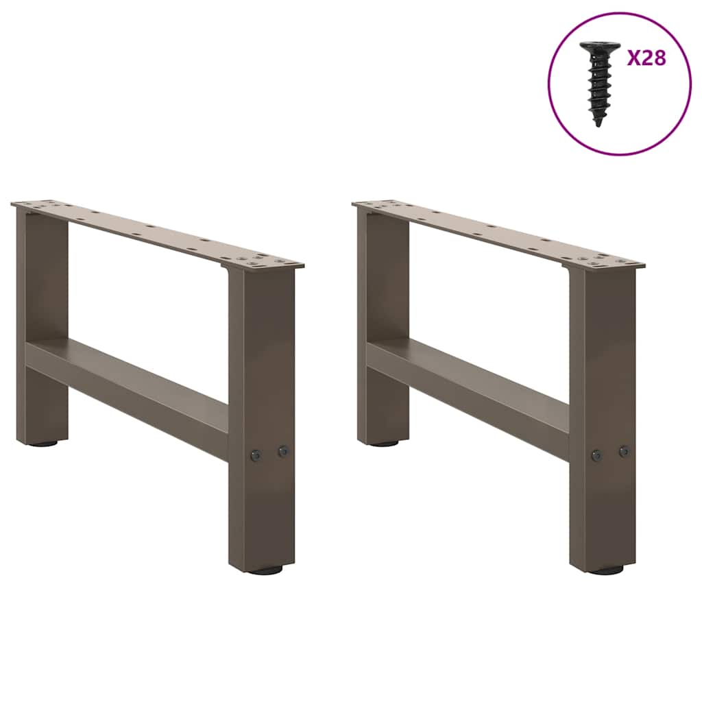 sofabordsben naturstål 2 stk. 70x(30-31) cm stål