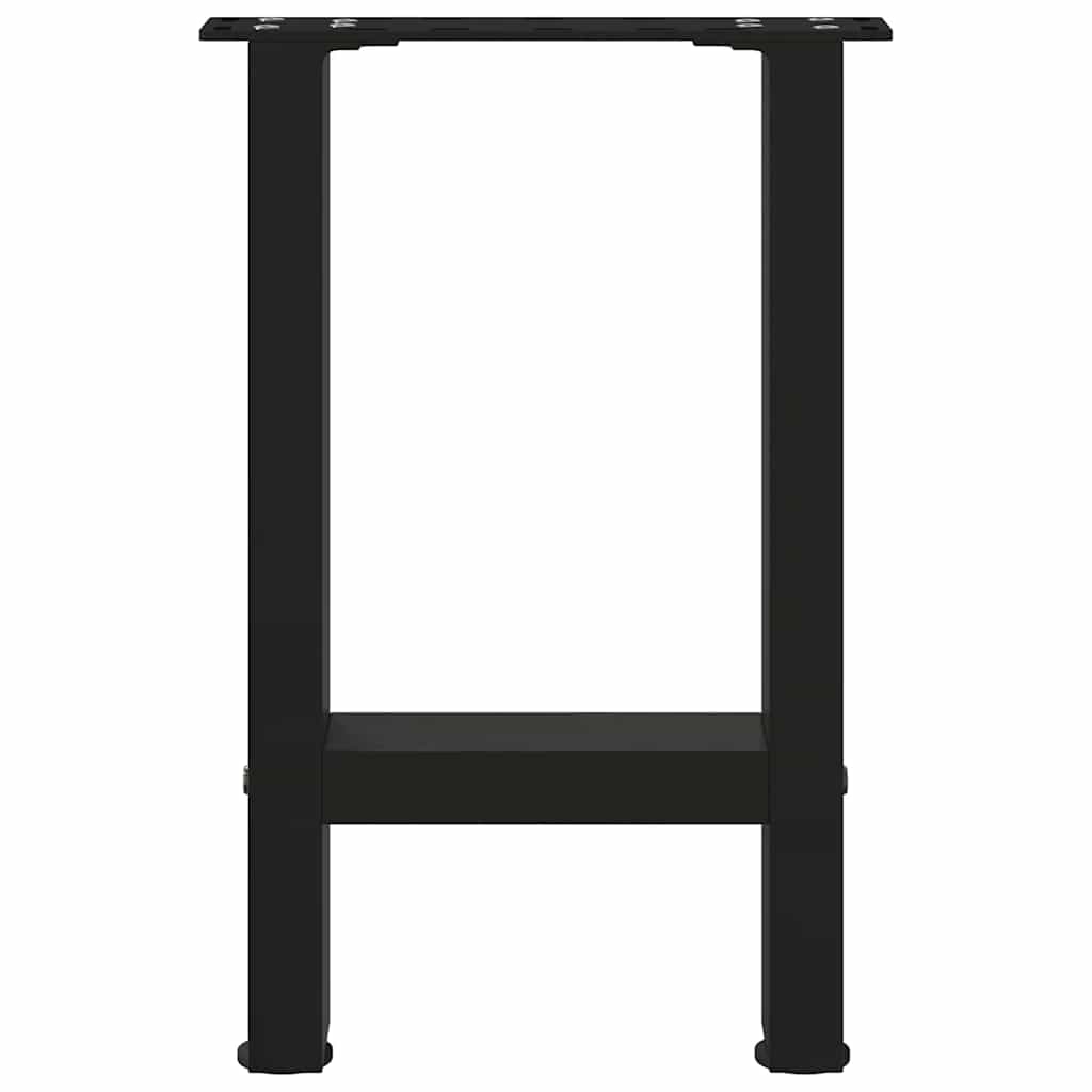 sofabordsben sort 2 stk. 28 x (42-43) cm stål