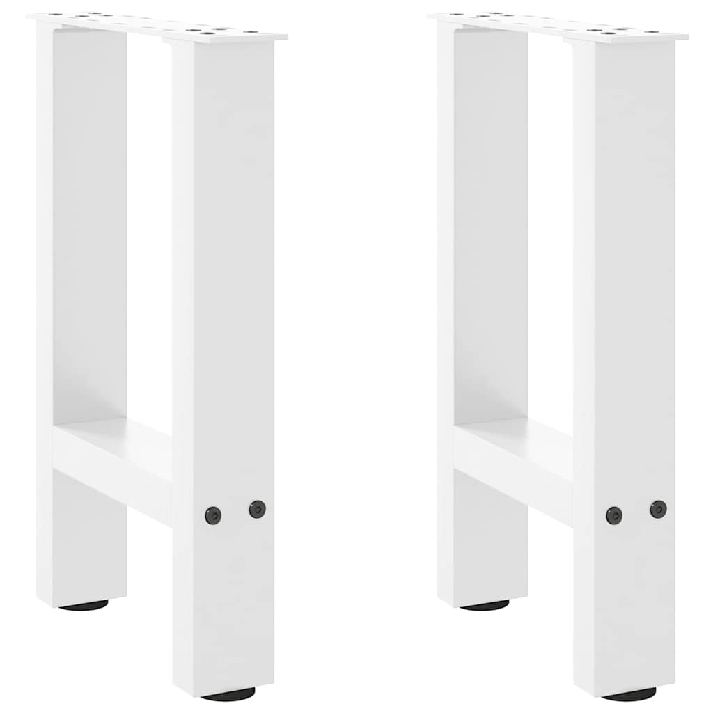 sofabordsben hvide 2 stk. 28 x (42-43) cm stål