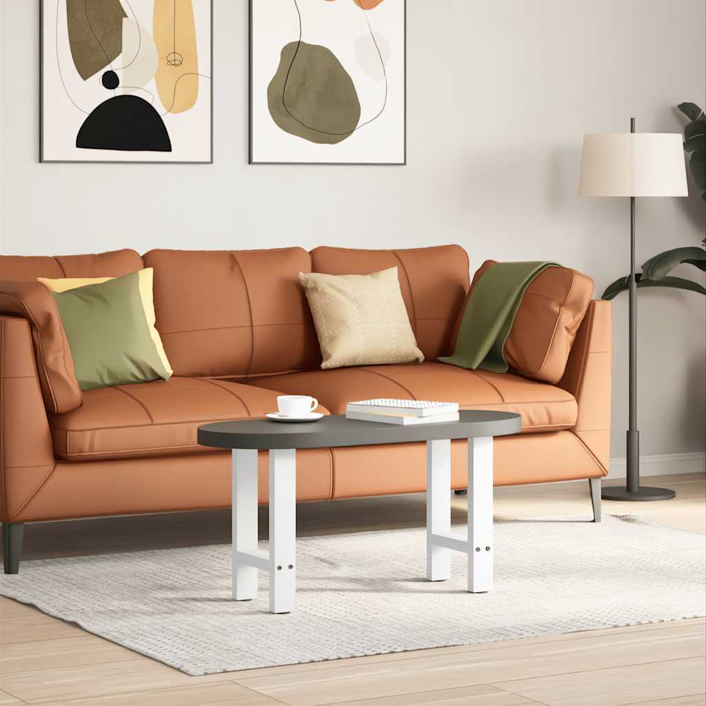 sofabordsben hvide 2 stk. 28 x (42-43) cm stål