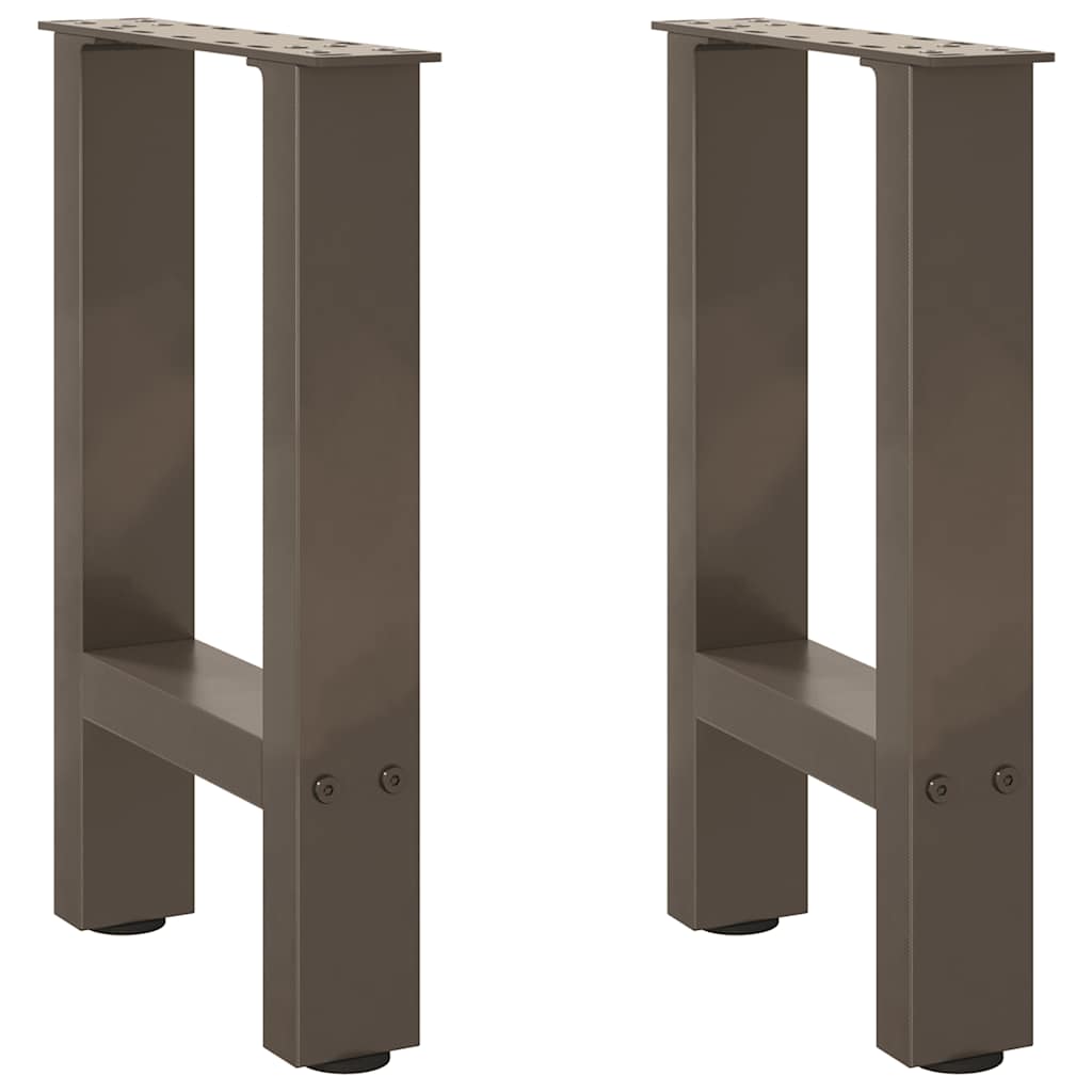 sofabordsben naturstål 2 stk. 28 x (42-43) cm stål