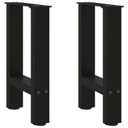 sofabordsben sort 2 stk. 38 x (42-43) cm stål