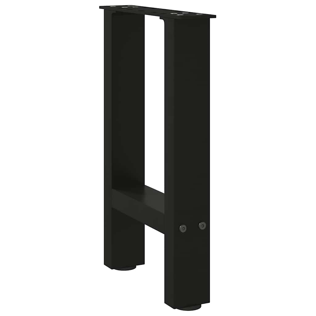 sofabordsben sort 2 stk. 38 x (42-43) cm stål