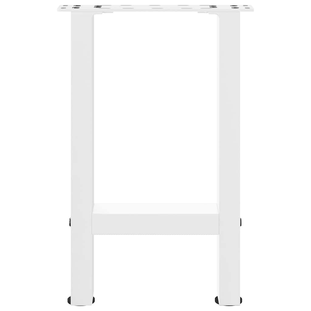 sofabordsben hvide 2 stk. 38 x (42-43) cm stål