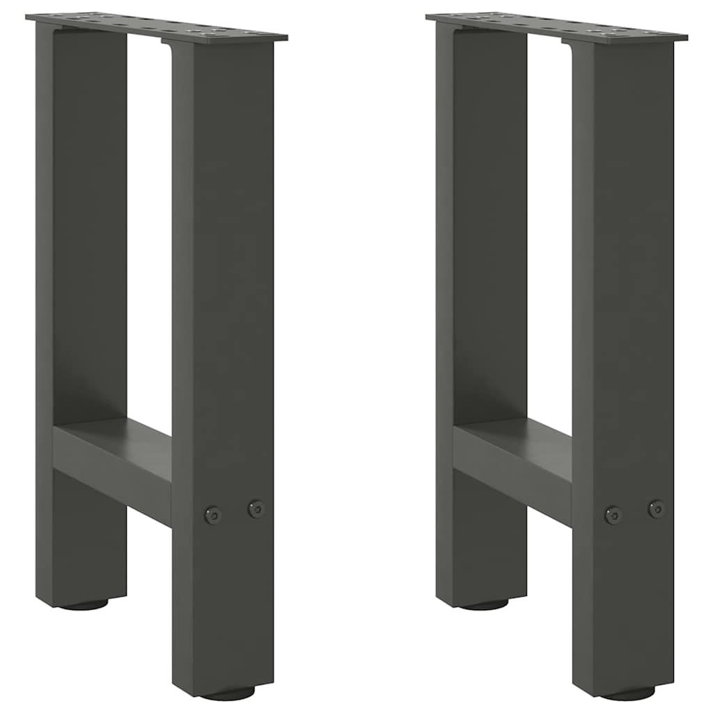 sofabordsben antracit 2 stk. 38 x (42-43) cm stål