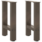sofabordsben naturstål 2 stk. 38 x (42-43) cm stål