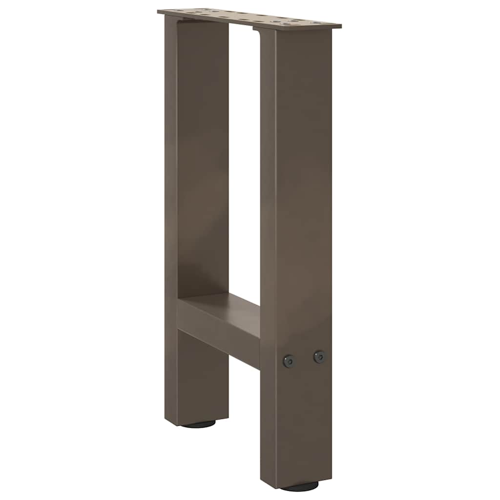 sofabordsben naturstål 2 stk. 38 x (42-43) cm stål