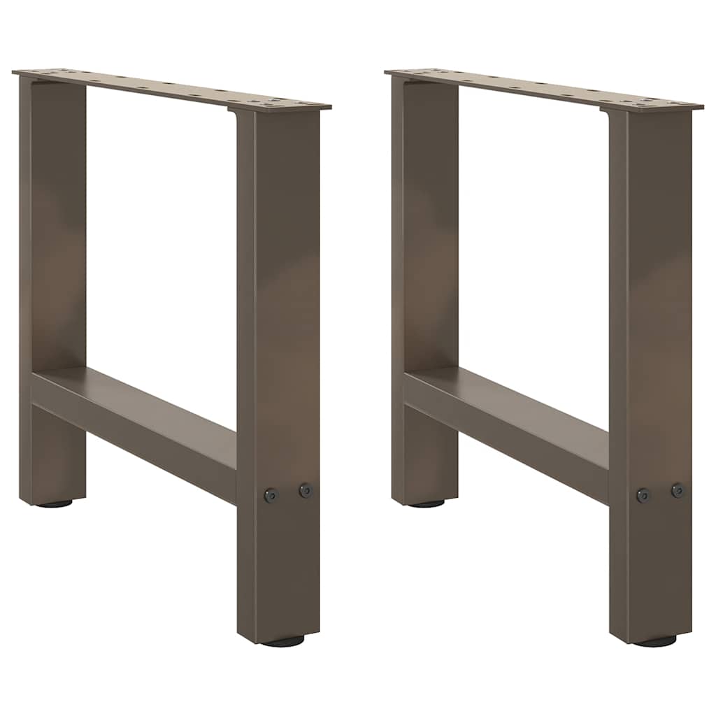 sofabordsben naturstål 2 stk. 50x(42-43) cm stål